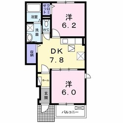 アクティフ宇部Ⅱの物件間取画像